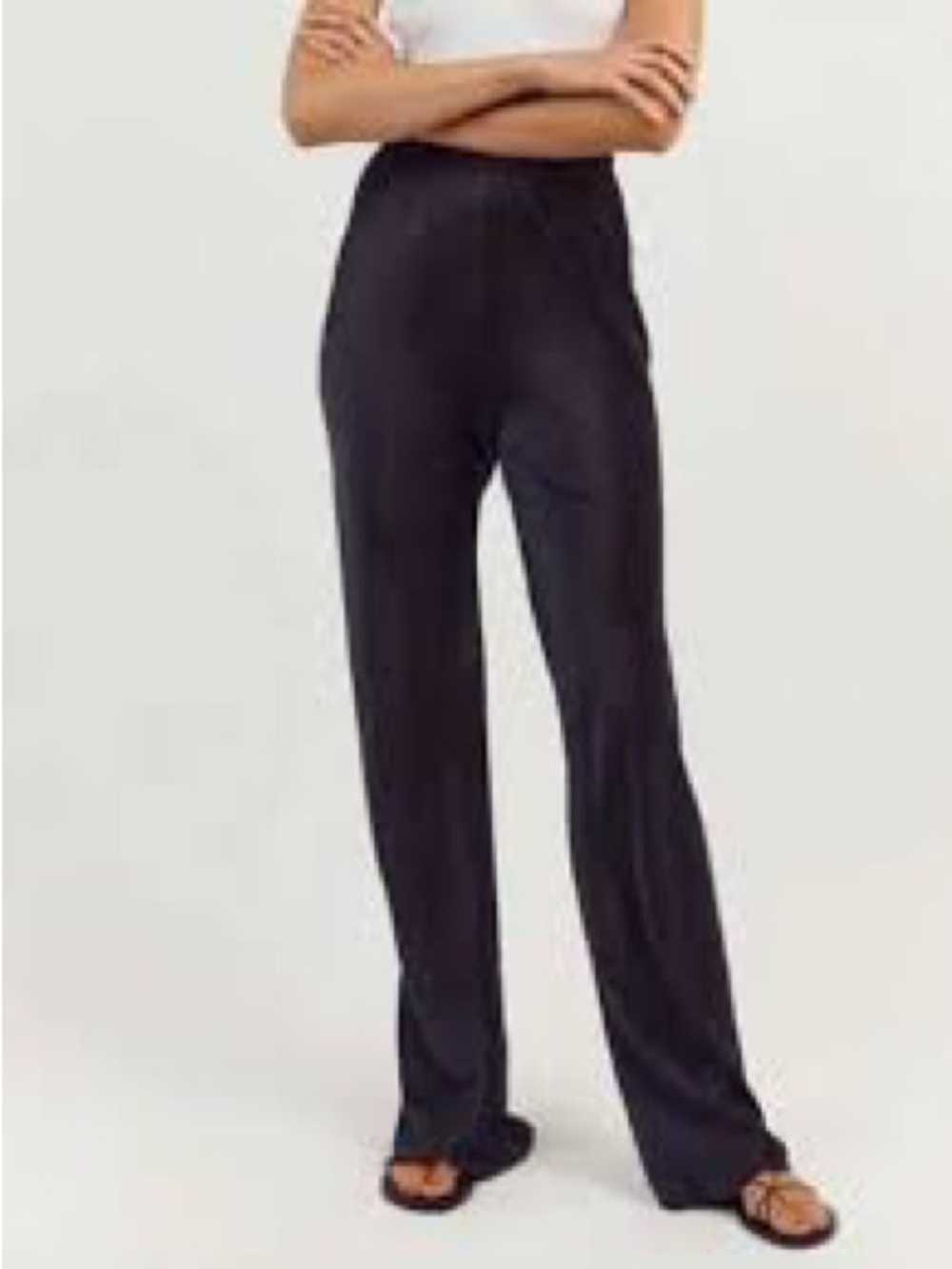 Dissh Black Satin Pull On Pants Sz 4